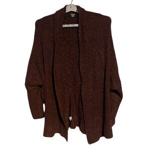 Aerie Oversized Maroon/Burgandy Open-Front Cardigan Sweater - Size M
